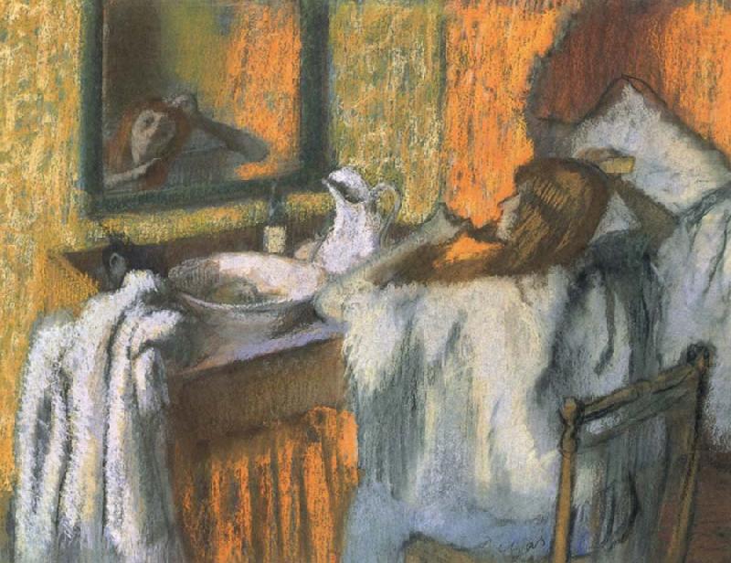 Edgar Degas Woman at her toilette oil painting picture